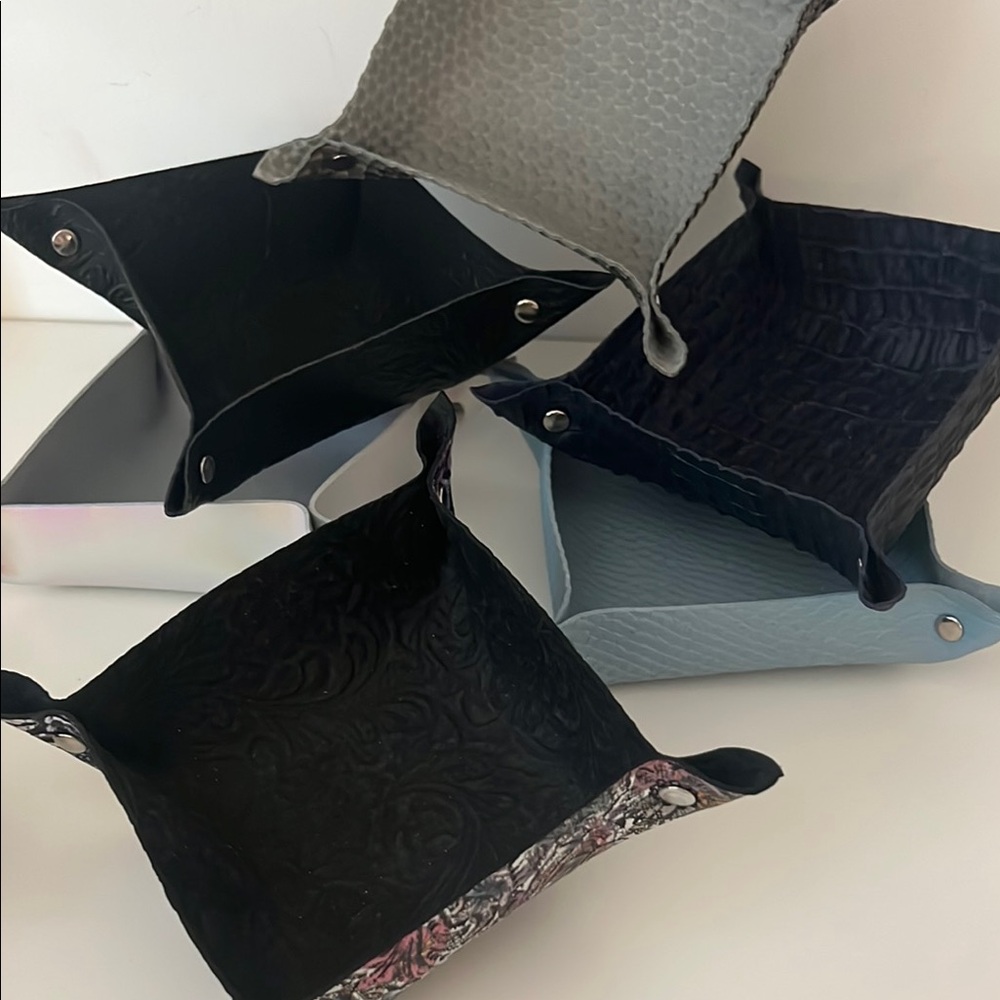 Leather Trays/ Baskets with Modern Design